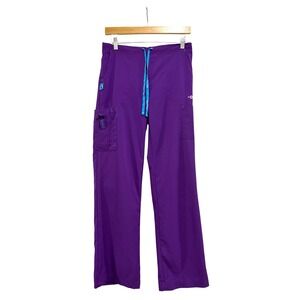Carhartt Force Women Purple Scrub Pants Cargo Straight Leg C52110 Small Regular